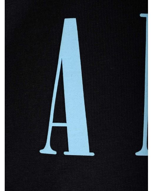 Amiri Black T-shirt With Light Blue Logo