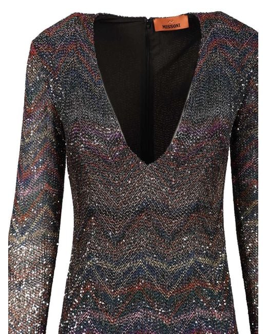 Missoni Black V-neck Mini Dress