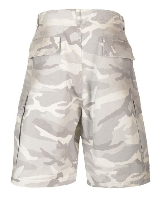 Balenciaga Gray Loose Cargo Shorts for men