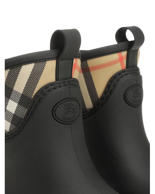 ショートブーツ・ブーティ Burberry Marsh Stamp Rubber Ankle Boots Rubber Marsh Stamp Low Boots​ in Black - Women | Burberry