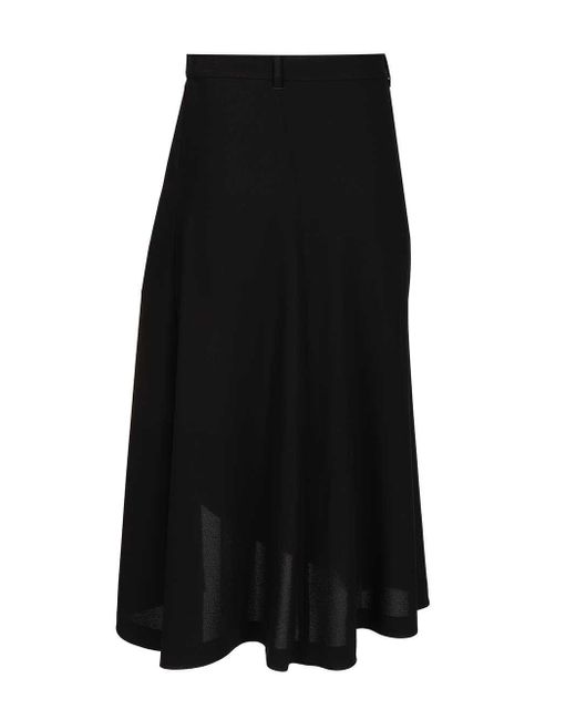 Balenciaga Black Draped Tailored Skirt