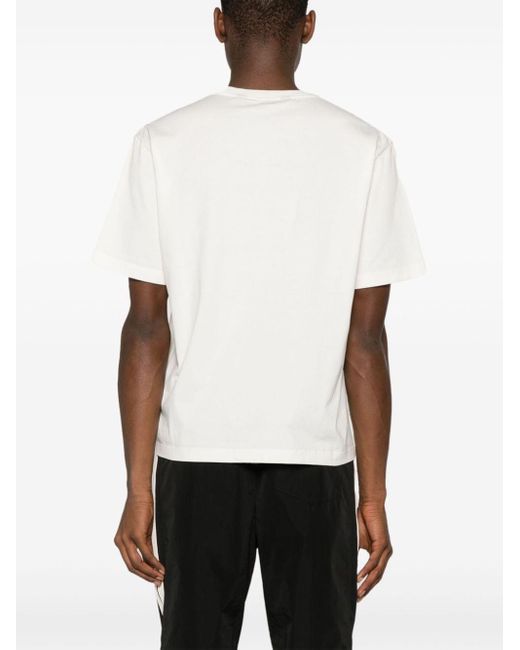 Palm Angels White T-shirt With Embroidered Logo