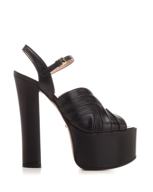 Gucci Black "keyla" Platform Sandals