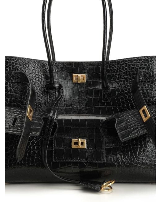 Balenciaga Black Medium "carry All Bel Air" Bag