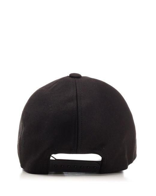 Rick Owens Baseball Hat Black Wih Embroidery