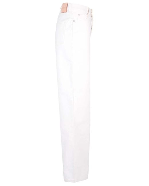 Loewe White High-waisted Jeans