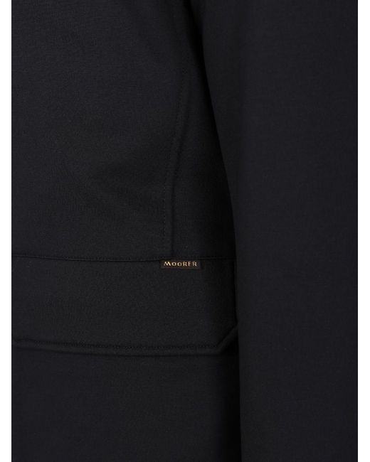 Moorer Black "bas" Double-breasted Jacket for men