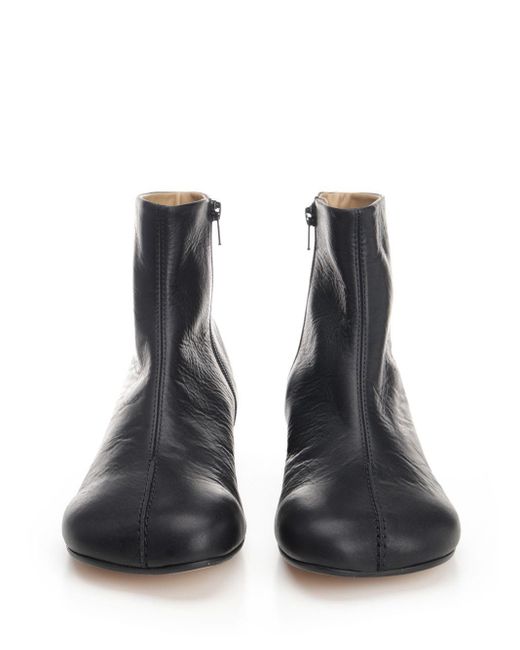 MM6 by Maison Martin Margiela Blue Ankle Boots "tabi