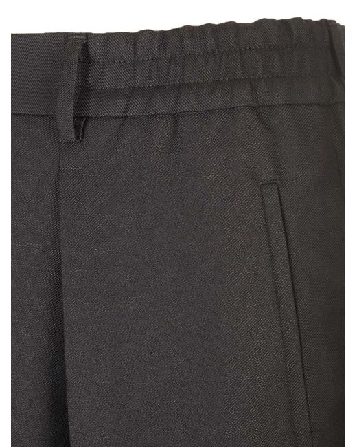 Fendi Gray Black Trousers for men