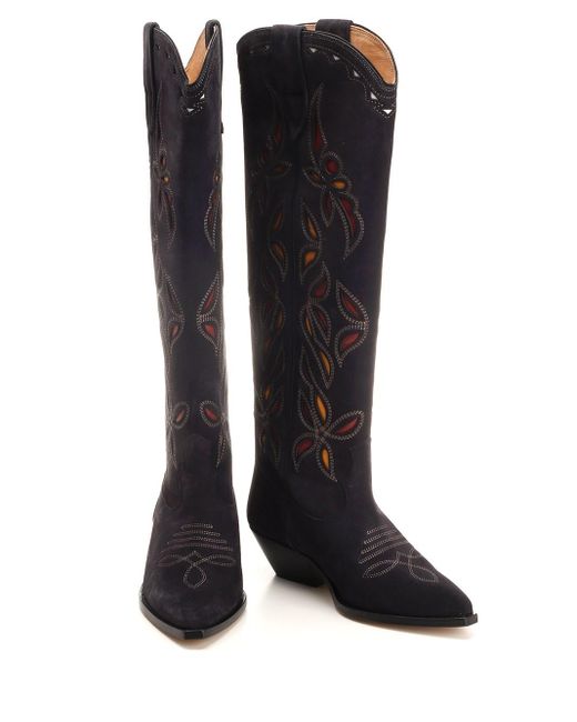 Isabel Marant Black Denvee Western-Style High Boot
