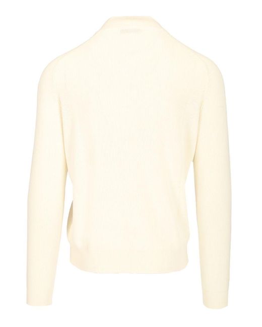 Al Duca D'aosta White Cotton Cardigan for men