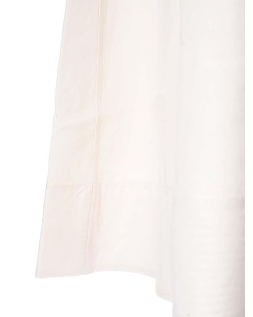 Totême  White Linen Midi Dress