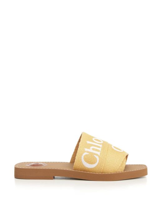 Chloé Natural Woody Mules