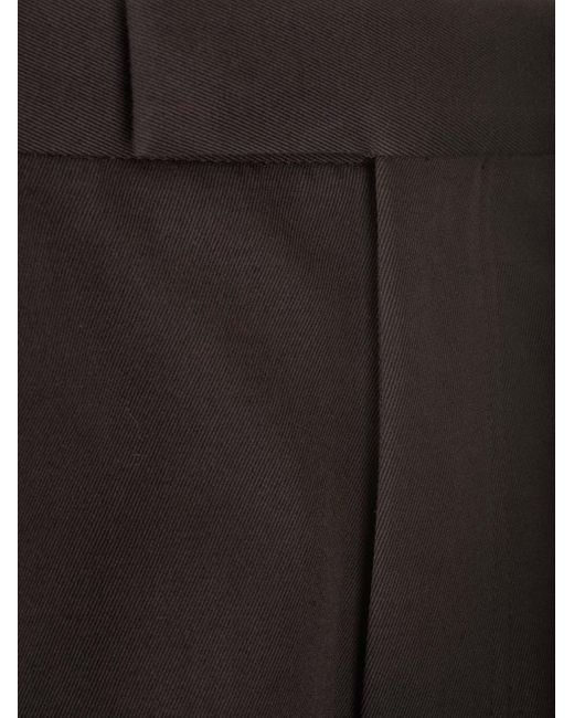 Zegna Gray Cotton And Wool Trousers for men