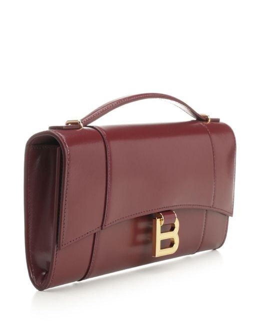 Balenciaga Purple Hourglass Clutch