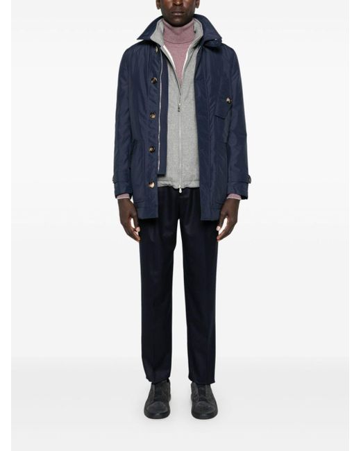 Brunello Cucinelli Blue Leisure Fit Trousers for men