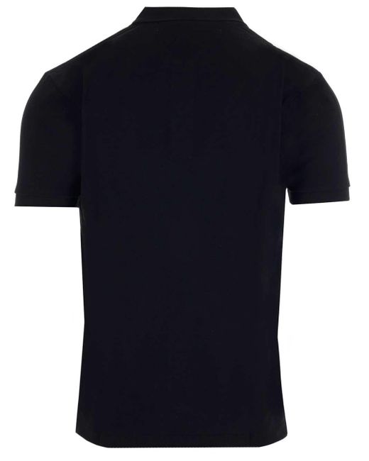 COMME DES GARÇONS PLAY Blue Black Polo Shirt With Small Heart for men