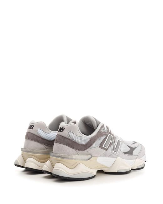 New Balance White 9060 In Leather