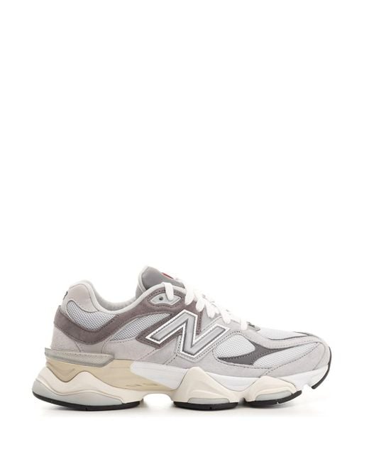 New Balance White 9060 In Leather