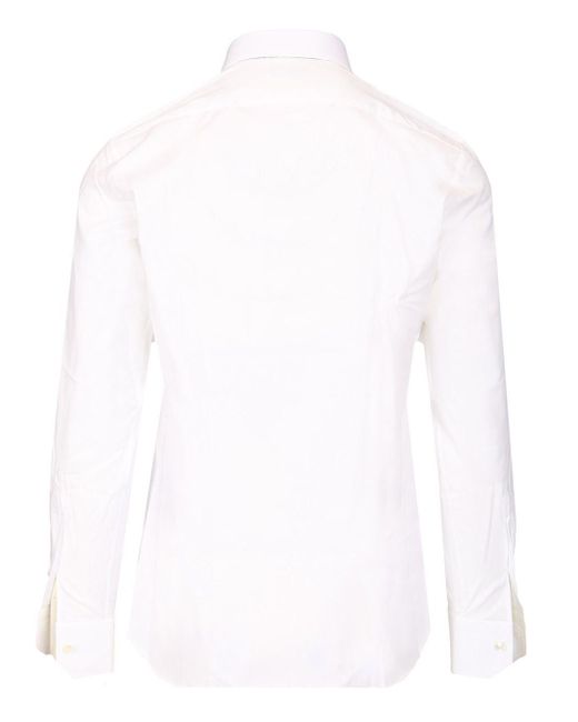 Zegna White Stretch Cotton Shirt Shirts for men