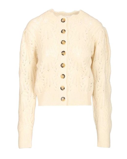 Isabel Marant Natural Maxine Openwork Cardigan