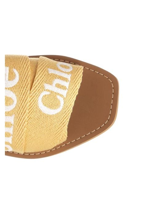 Chloé Natural Woody Mules
