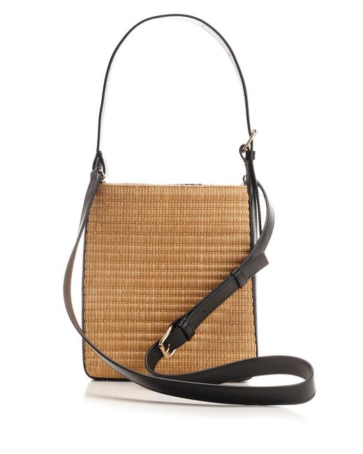 A.P.C. Natural Leather And Raffia Virginie Small Tote