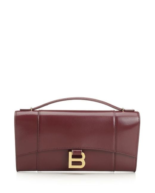 Balenciaga Purple Hourglass Clutch