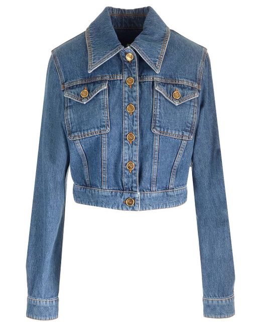 Etro Blue Cotton Jacket