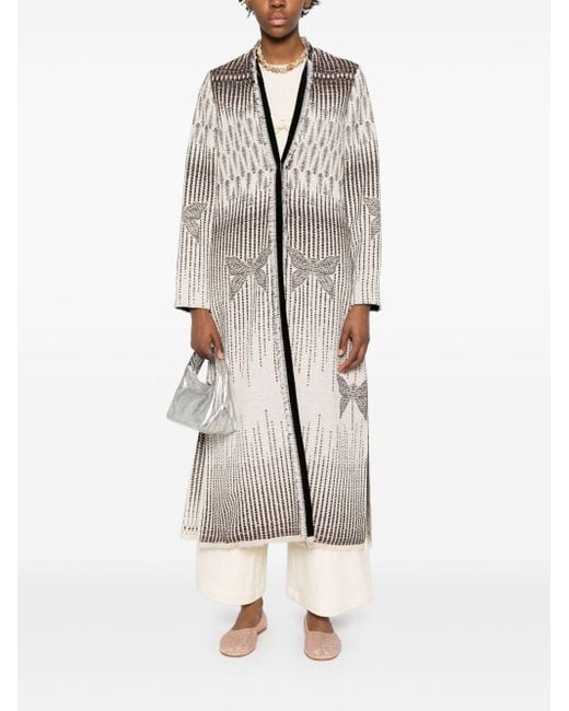 Forte Forte Gray "libelle" Jacquard Coat