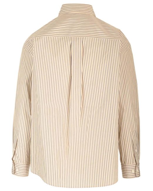 Lemaire Natural Stick Shirt With Double Pocket for men