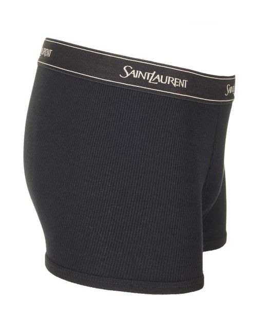 Saint Laurent Black Jersey Boxer Shorts for men