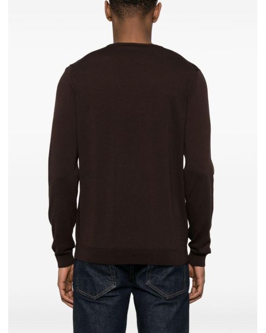 Roberto Collina Brown Ebony Cotton Sweater for men