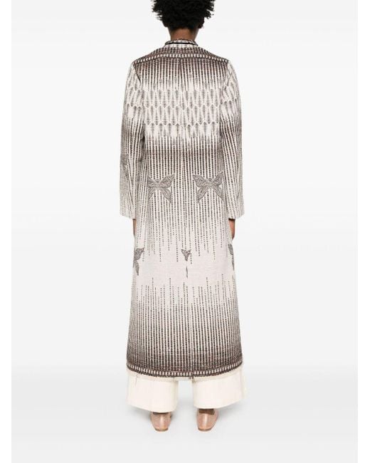 Forte Forte Gray "libelle" Jacquard Coat