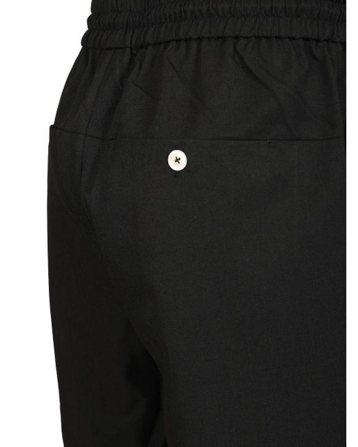 Drole de Monsieur Black Wool Blend Trousers for men