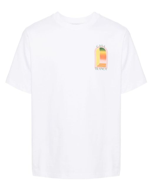 Casablancabrand White "gradient L'arche" T-shirt