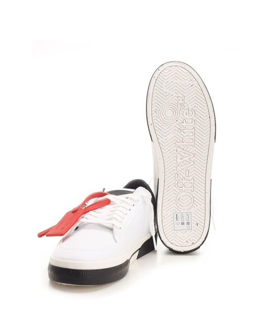 Off-White c/o Virgil Abloh White Vulcanized Canvas Low Top Sneakers