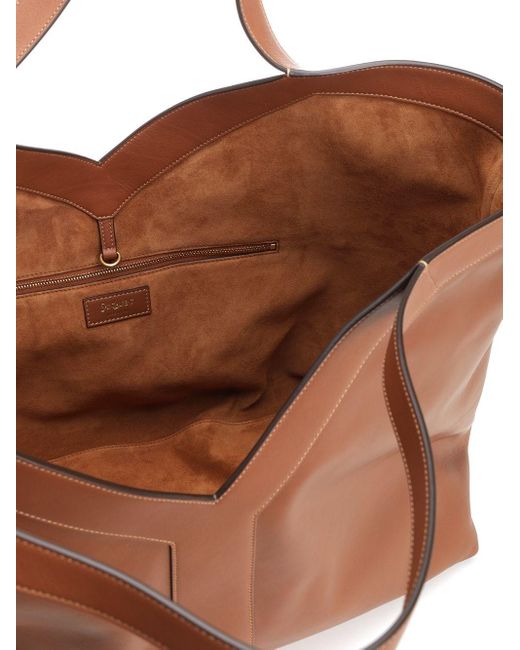 Saint Laurent Brown Large "y" Tote Bag