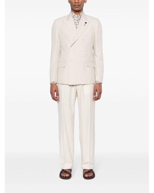 Gabriele Pasini White Shirt With Multicolour Pattern for men