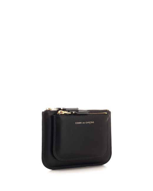 Comme des Garçons Black Small Leather Coin Purse Wallets