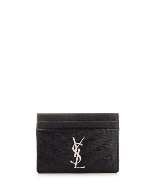 Saint Laurent Black Monogram Card Case Wallets
