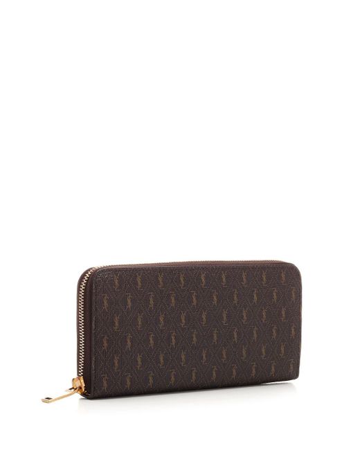Saint Laurent Monogram Continental Wallet Wallets Brown