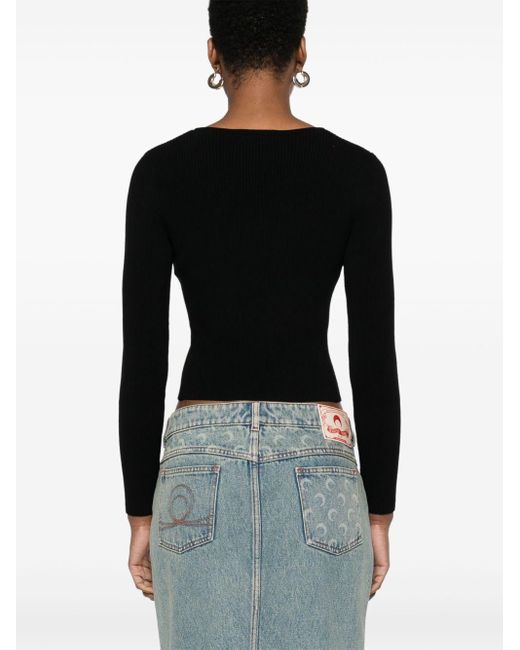 MARINE SERRE Black Moon Jewelry Knitwear