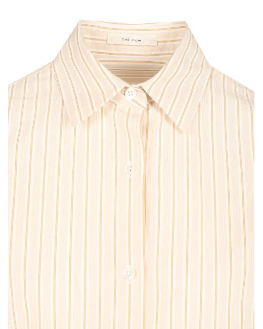 The Row White "caster" Cotton Shirt