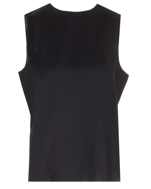 Theory Black Silk Georgette Shell Top