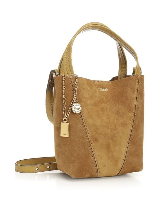 Chloé Brown "chloé Spin" Small Tote Bag