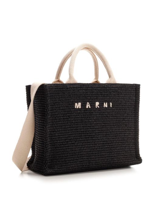 Marni Small Basket Bag Front Logo Black