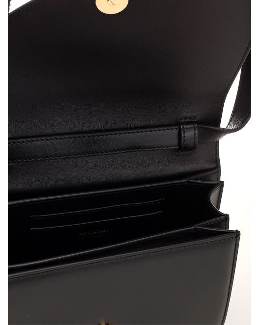 Ferragamo Black Oyster Small Shoulder Bag