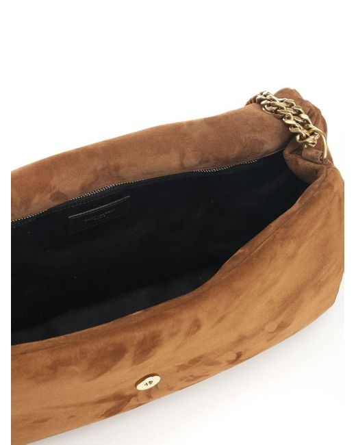 Saint Laurent Brown "calypso" Large Suede Bag