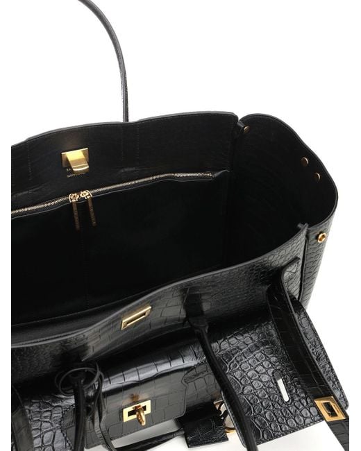 Balenciaga Black Medium "carry All Bel Air" Bag
